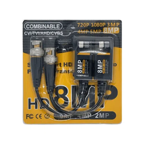 Bộ chuyển đổi tín hiệu camera qua  cáp mạng balun 8mp